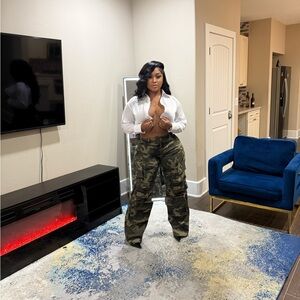Camo Cargo Pants for Women
